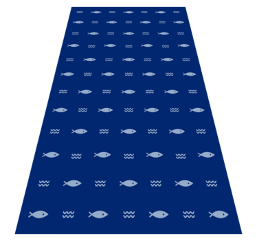 Fish Patterned Bathmat bathroom vinyl rug - TenStickers