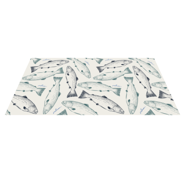 Fish Illustration animal vinyl rug - TenStickers