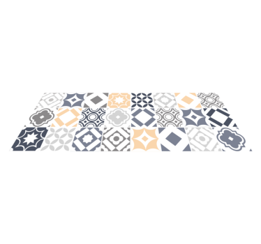 Bathroom vinyl rug tiles motif - TenStickers