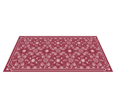 Ornate Floral Tapestry mosaic vinyl rug - TenStickers