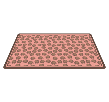 Hedgehog Pattern animal vinyl rug - TenStickers