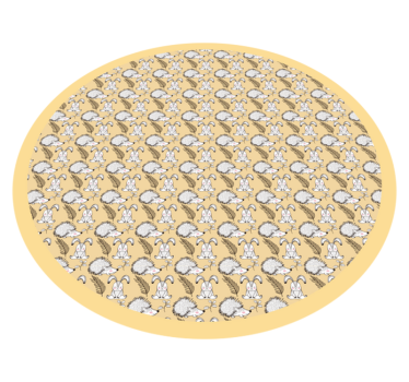 Hedgehog Illustration nursery vinyl rug - TenStickers