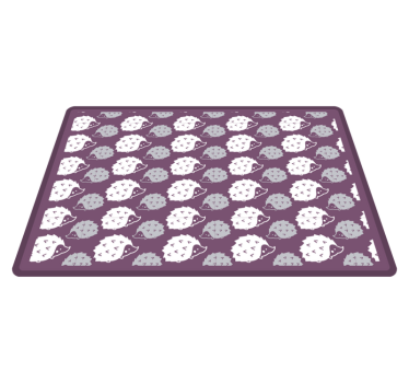 Cartoon Hedgehogs kids vinyl rug - TenStickers