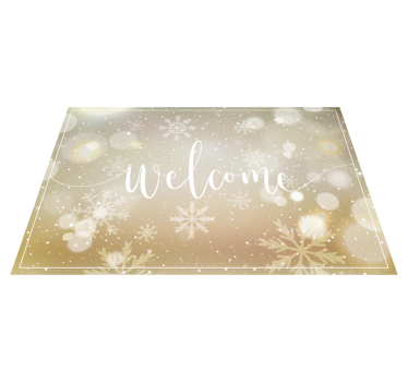 Seasonal Welcome Message Christmas vinyl rug - TenStickers