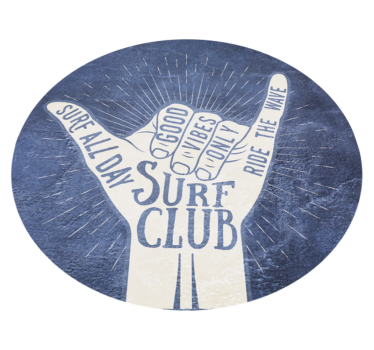Surf Club Emblem custom rug - TenStickers