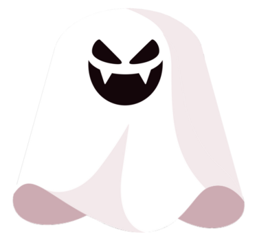 Monochrome Ghost halloween vinyl rug - TenStickers