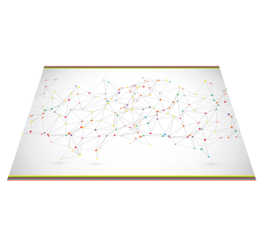 Geometric connections geometric vinyl rug - TenStickers