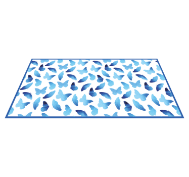Butterfly Patterned kids vinyl rug - TenStickers