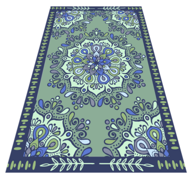 Mandala vinyl rug mandala motif centerpiece - TenStickers