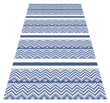 Simple blue  stripes dining room vinyl rug - TenStickers