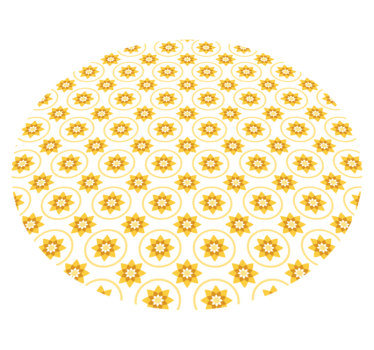 Yellow floral design floral vinyl rug - TenStickers