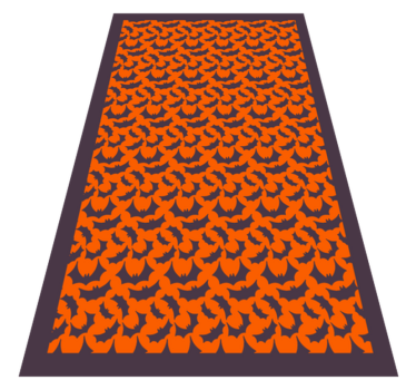 Ornate Feline Motif animal print vinyl rug - TenStickers