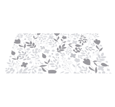Floral silhouette floral vinyl rug - TenStickers