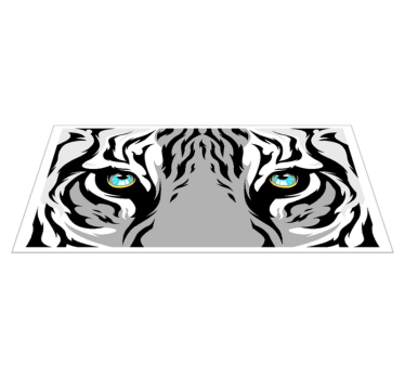 Tiger Gaze Graphic animal print vinyl rug - TenStickers