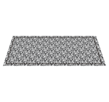 Zebra Twists animal print vinyl rug - TenStickers