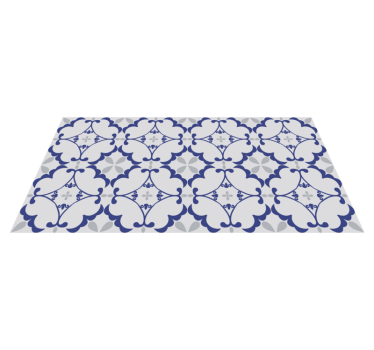 Ornate Symmetrical Pattern tile vinyl rug - TenStickers