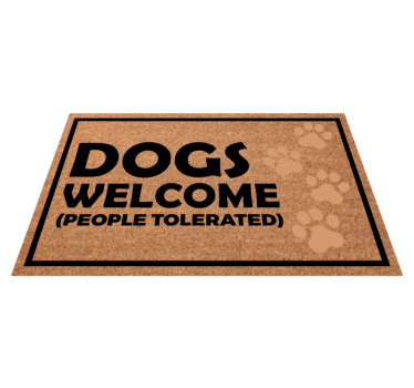 Dogs Welcome Sign custom rug - TenStickers