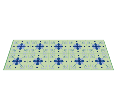 Botanical Kitchen Walkway floral vinyl rug - TenStickers