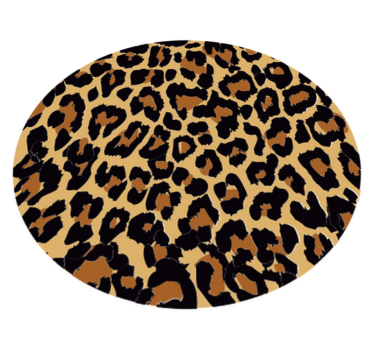 Leopard Spot Circle animal print vinyl rug - TenStickers