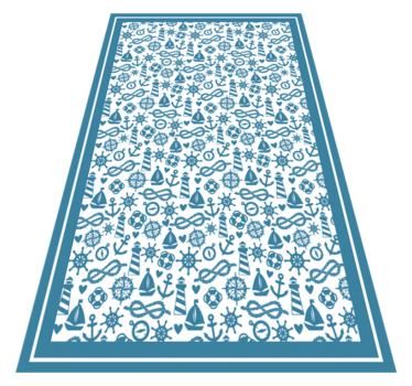 Nautical Playtime kids vinyl rug - TenStickers