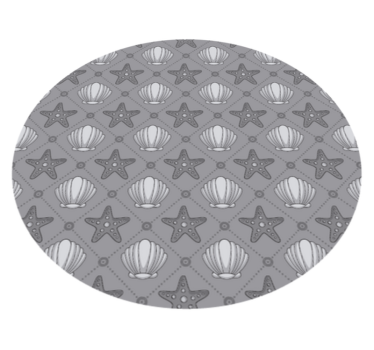 Seashell Starfish Pattern animal print vinyl rug - TenStickers