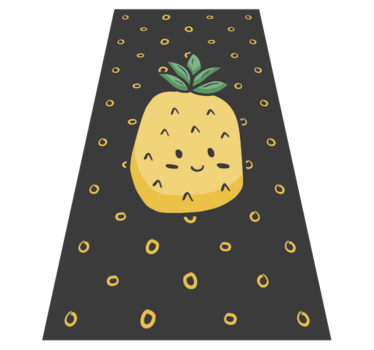 Cheerful Pineapple kids vinyl rug - TenStickers