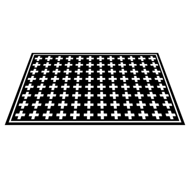 Cross Pattern Design geometric vinyl rug - TenStickers