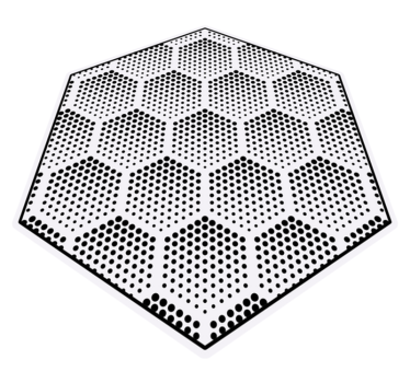Hexagonal Dots Pattern geometric vinyl rug - TenStickers