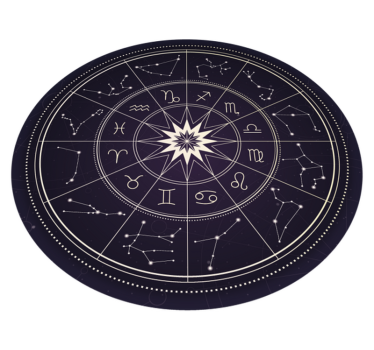 Astrological Compass circular vinyl rug - TenStickers