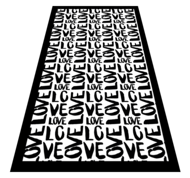 Expressive Love Text custom rug - TenStickers