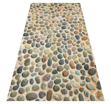 Pebble Artwork textured vinyl rug - TenStickers