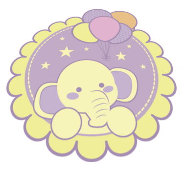 Elephant Balloons kids vinyl rug - TenStickers