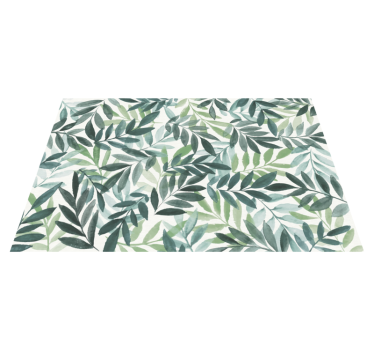 Botanical Foliage floral vinyl rug - TenStickers