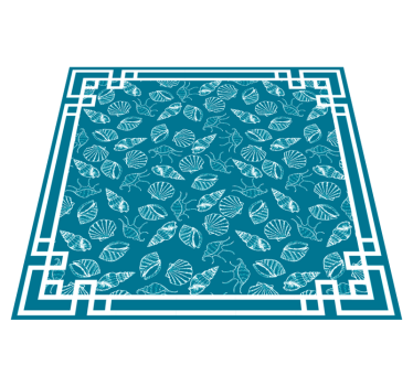 Aquatic Motif animal vinyl rug - TenStickers