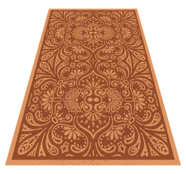 Mandala-Inspired Ornament kitchen vinyl rug - TenStickers
