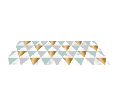 Triangle mosaic geometric vinyl rug - TenStickers