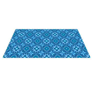 Ornamental Blue Pattern tile carpet - TenStickers