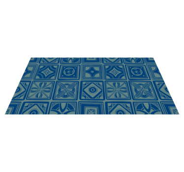 Decorative Geometric tile vinyl rug - TenStickers