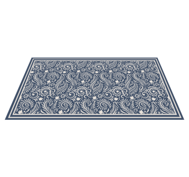 Ornate floral design vinyl kitchen mat - TenStickers