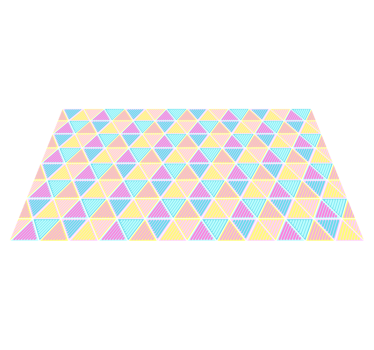 Colorful Triangle Pattern geometric vinyl rug - TenStickers