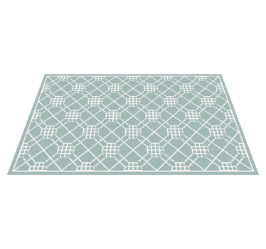 Tile vinyl rug geometric tile symmetry - TenStickers