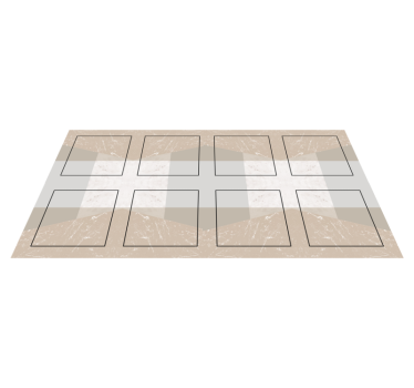 Marble Squares kitchen vinyl rug - TenStickers