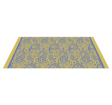 Paisley Swirls bedroom vinyl rug - TenStickers