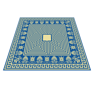 Geometric Mosaic tile vinyl rug - TenStickers