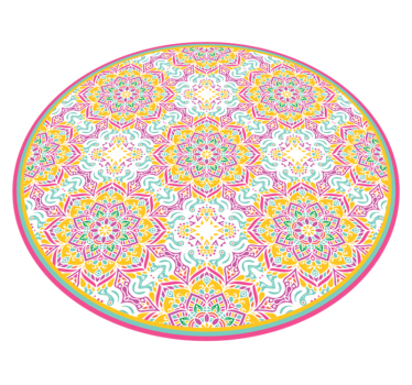 Mandala vinyl rug circular mandala design - TenStickers