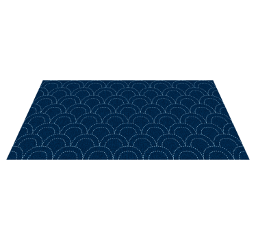 Scallop Pattern Depths geometric vinyl rug - TenStickers