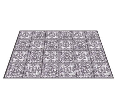 Monochrome Tilework tile vinyl rug - TenStickers