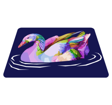 Abstract Duck Art animal vinyl rug - TenStickers