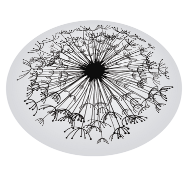 Dandelion Silhouette floral vinyl rug - TenStickers