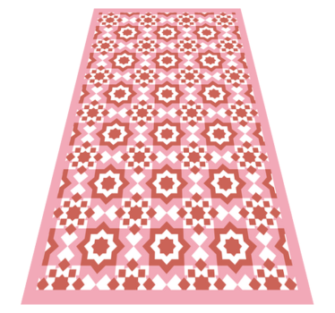 Kitchen red tiles vinyl rug - TenStickers